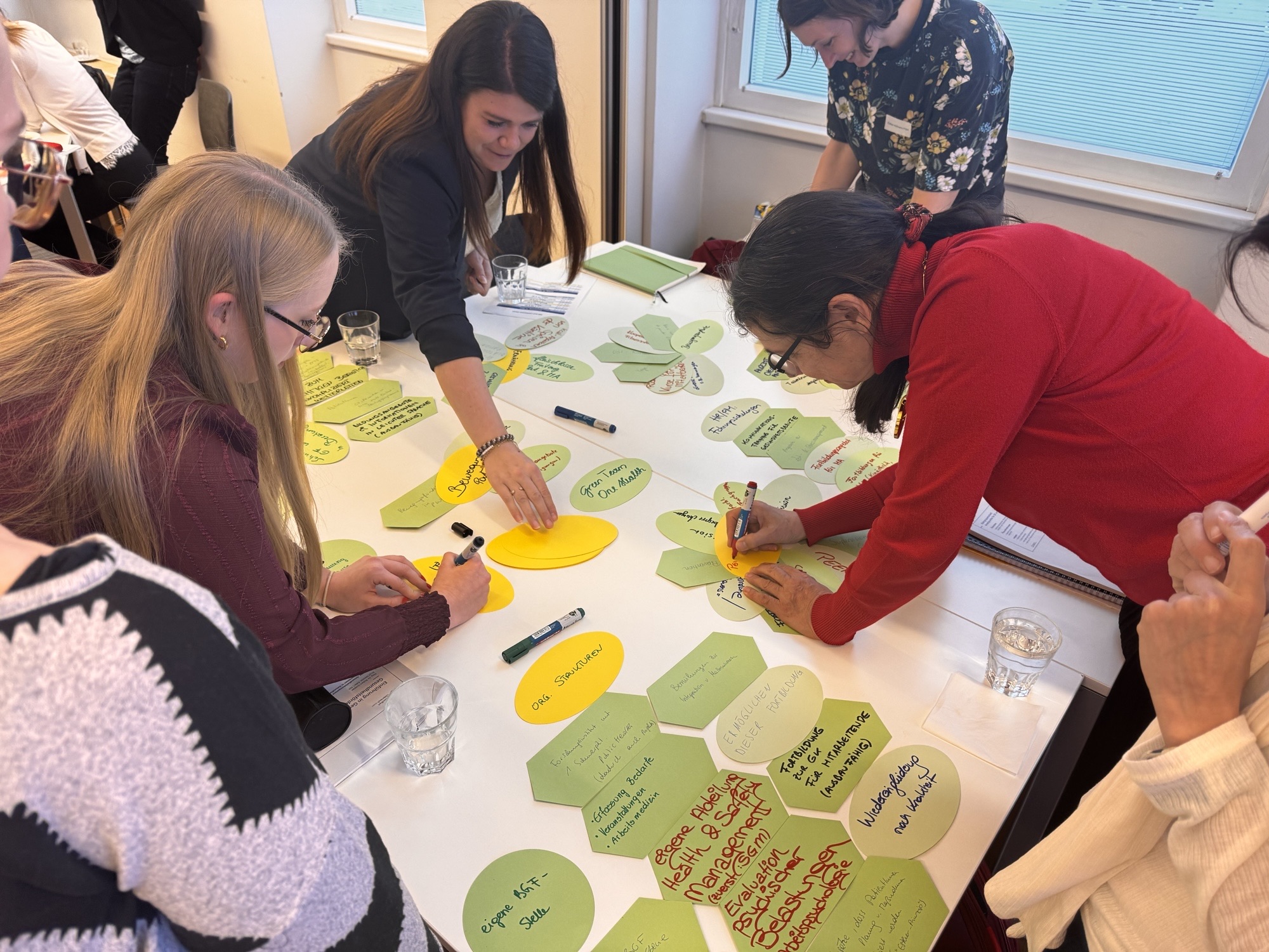Lehrgangsteilnehmer:innen bei einer Gruppenarbeit