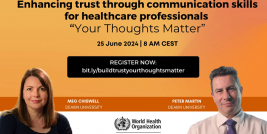 Webinar series: Enhancing trust through communication skills for healthcare professionals