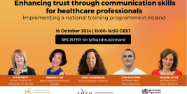 Webinar series: Enhancing trust through communication skills for healthcare professionals