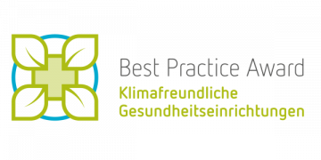 Best Practice Award Klimafreundliche Gesundheitseinrichtungen Logo
