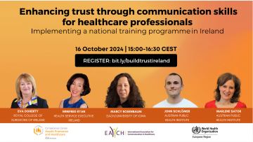 Webinar series: Enhancing trust through communication skills for healthcare professionals