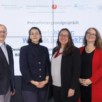 Vier Vortragende des Presshintergrundgesprächs