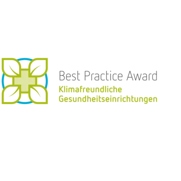 Best Practice Award Klimafreundliche Gesundheitseinrichtungen Logo