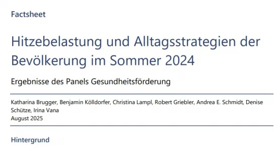 Factsheet Hitzebelastungen und Alltagsstrategien der Bevölkerung im Sommer 2024