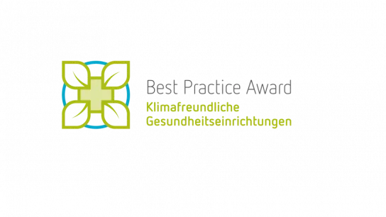 Best Practice Award Klimafreundliche Gesundheitseinrichtungen Logo